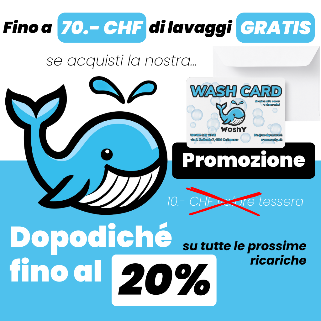 Offerta Woshy car wash a Cadenazzo in Ticino